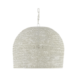 We love the shape of this Piero Chandelier. Made from iron, this brings a light and bright industrial feel to any living room, dining room, or other large area.   H: 19.25" Dia: 22.25"