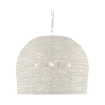 We love the shape of this Piero Chandelier. Made from iron, this brings a light and bright industrial feel to any living room, dining room, or other large area.   H: 19.25" Dia: 22.25"