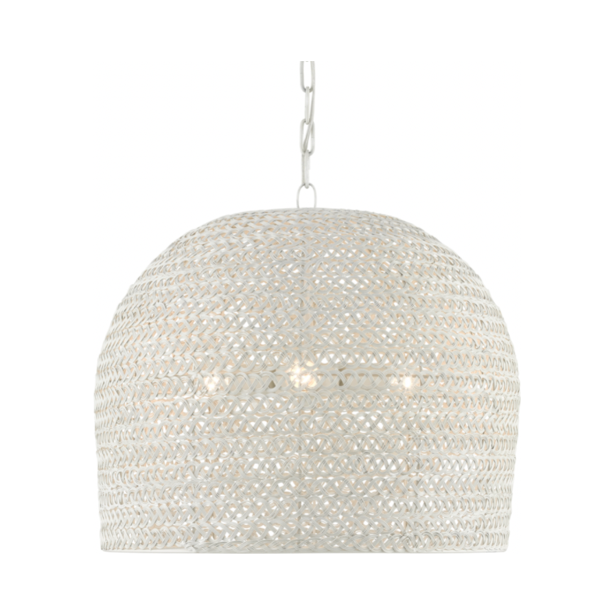 We love the shape of this Piero Chandelier. Made from iron, this brings a light and bright industrial feel to any living room, dining room, or other large area.   H: 19.25" Dia: 22.25"