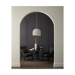 We love the shape of this Piero Chandelier. Made from iron, this brings a light and bright industrial feel to any living room, dining room, or other large area.   H: 19.25" Dia: 22.25"