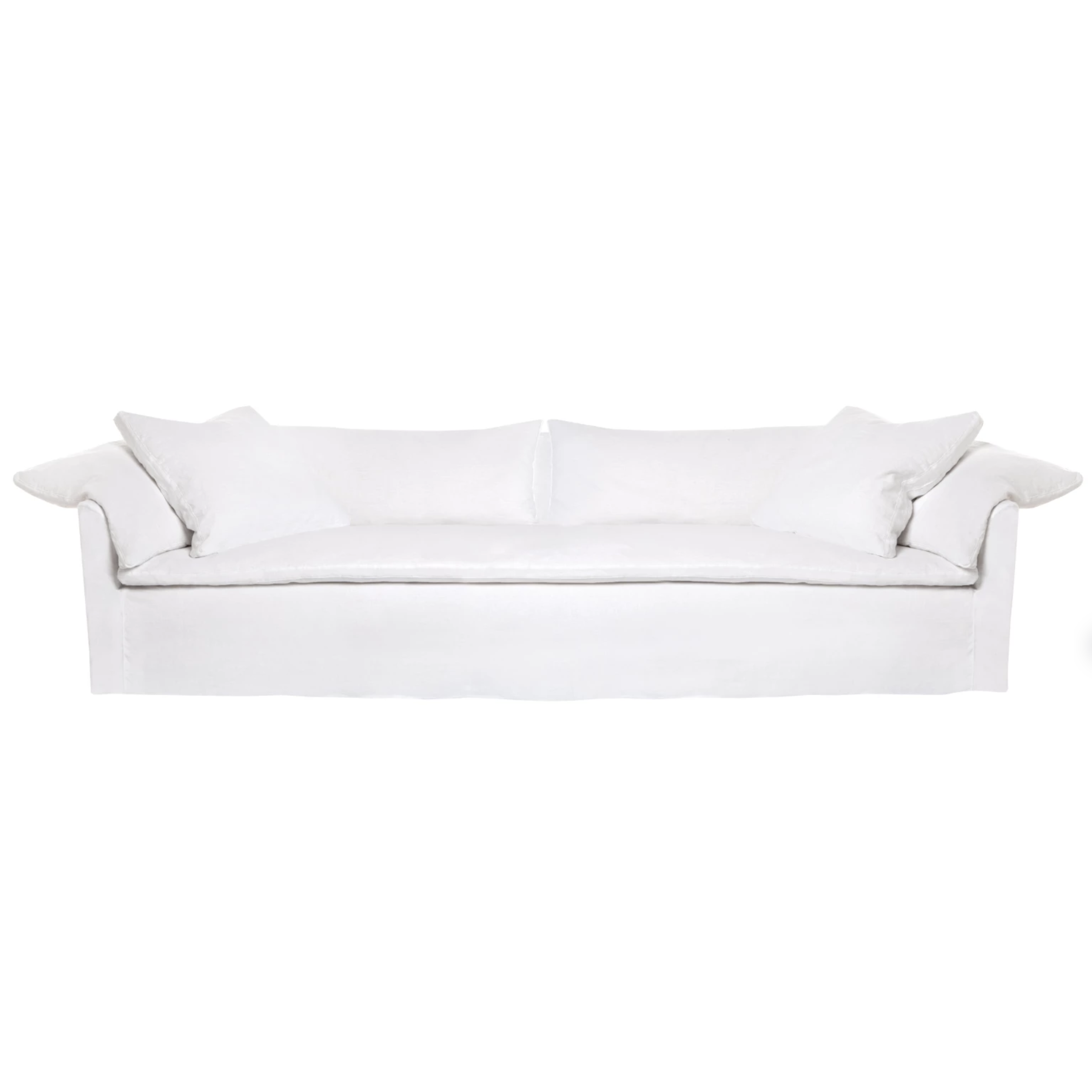 Featuring Donato White Linen Sofa by Cisco Brothers at Amethyst Home. An Amethyst essential: dreamy feather top cushion covers a full upholstered frame. Slipcovered in an ethereal white linen machine washable slipcover — made just for you in North Carolina.
Donato 97" Sofa: 97"w x 32"h x 41"dSeat Space: 85"w x 24"d x 16"h
Pillows: (2) 44x20, (4) 26x26x2. Amethyst Home provides interior design, new home construction design consulting, vintage area rugs, and lighting in the Park City metro area.