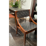 Featuring Camila Dining Chair by Dovetail at Amethyst Home. The details are simply amazing on this Camila Dining Chair. Add extra seating with a side chair that's as much a masterpiece of design as it is comfortable. 
Teak Frame with Full Grain Leather Weaving
Frame in Medium Brown and Black Leather
Size: 21"l x 17"d x 33"h.  Amethyst Home provides interior design, new home construction design consulting, vintage area rugs, and lighting in the Winter Garden metro area.