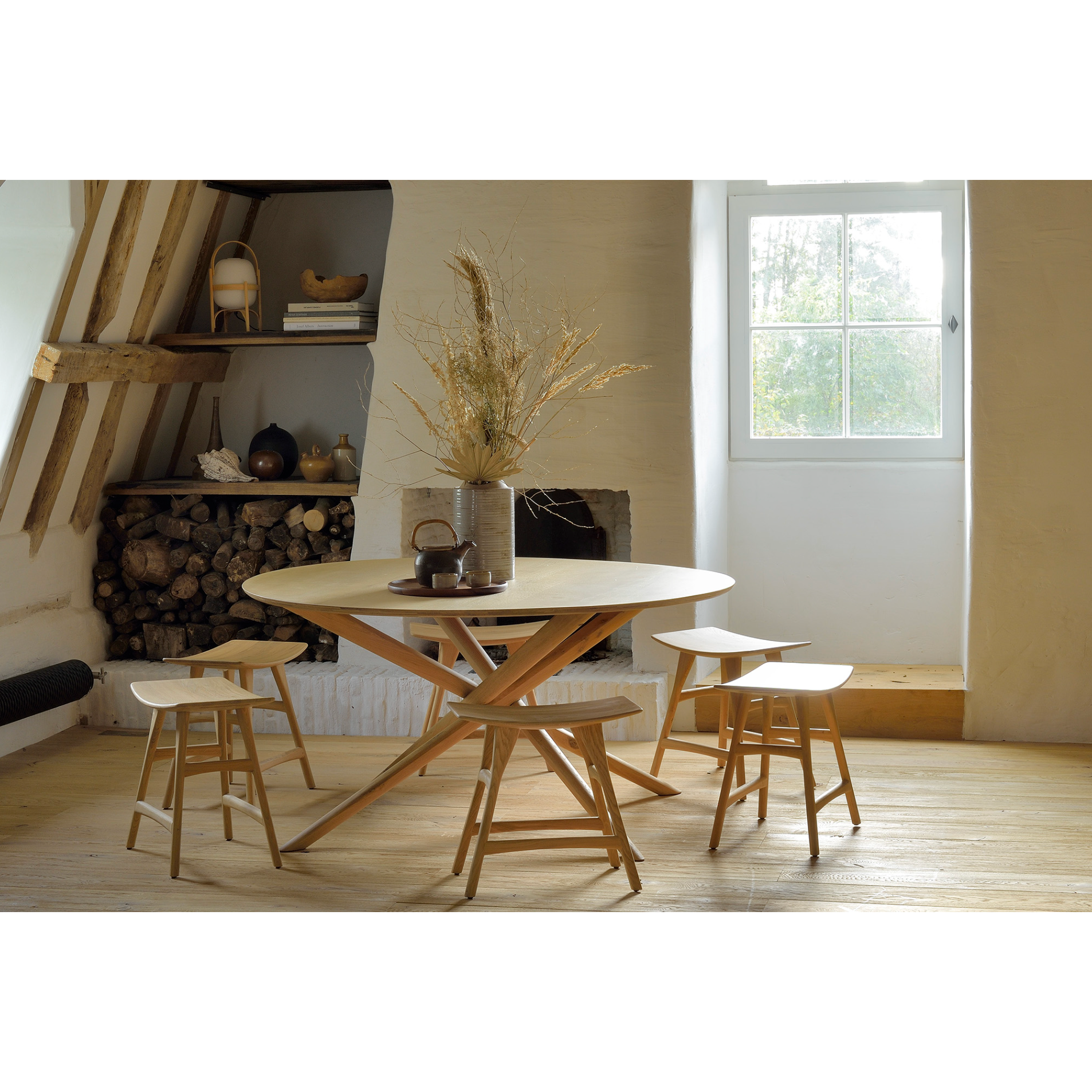 Featuring Oak Osso Stool - Dining by Ethnicraft at Amethyst Home. We love the versatility of this Oak Osso Stool. This offers comfortable seating in your dining room, by itself near a sofa, or use for styling purposes in your bedroom!
Dimensions: 20"w x 13"d x 19"h Seat Height: 18"
Material: OakFinish: Oiled
For regular dusting use a dry cloth. For cleani.  Amethyst Home provides interior design, new home construction design consulting, vintage area rugs, and lighting in the Scottsdale metro area.