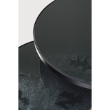 Featuring Nesting Side Table Set - Charcoal by Ethnicraft at Amethyst Home. Featuring a heavy aged mirror surface, this Charcoal Nesting Side Table Set brings a unique look to any space. Place beside the sofa, sitting next to your bed, or as a complementary piece to a work of art, its adaptability offers many possibilities.
Dimensions: 22.5"w x 22.5"d x .  Amethyst Home provides interior design, new home construction design consulting, vintage area rugs, and lighting in the Los Angeles metro area.