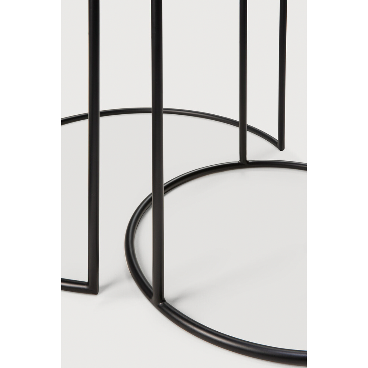 Featuring Nesting Side Table Set - Charcoal by Ethnicraft at Amethyst Home. Featuring a heavy aged mirror surface, this Charcoal Nesting Side Table Set brings a unique look to any space. Place beside the sofa, sitting next to your bed, or as a complementary piece to a work of art, its adaptability offers many possibilities.
Dimensions: 22.5"w x 22.5"d x 2.  Amethyst Home provides interior design, new home construction design consulting, vintage area rugs, and lighting in the Scottsdale metro area.