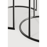 Featuring Nesting Coffee Table Set - Charcoal by Ethnicraft at Amethyst Home. Featuring a heavy aged mirror surface, this Nesting Coffee Table Set - Charcoal brings a vintage look with a modern twist to any living room or lounge area. 
Dimensions: Table 1 - 36.5"w x 36.5"d x 16.5"h Table 2 - 24"w x 24"d x 14"hWeight: 58 lbs
Material: Mirror
For regular dus.  Amethyst Home provides interior design, new home construction design consulting, vintage area rugs, and lighting in the Park City metro area.