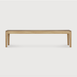 Featuring Oak Bok Bench by Ethnicraft at Amethyst Home. This Oak Bok Bench features an airy shape with rock-solid construction,  making this piece a timeless and remarkable design to enjoy for years to come. Pair with a dining table or stand-alone against a wall, hallway, or end of the bed! 
49.5" Dimensions: 50"w x 14"d x 18.5"h Weight: 31 lbs
57.5" .  Amethyst Home provides interior design, new home construction design consulting, vintage area rugs, and lighting in the Salt Lake City metro area.