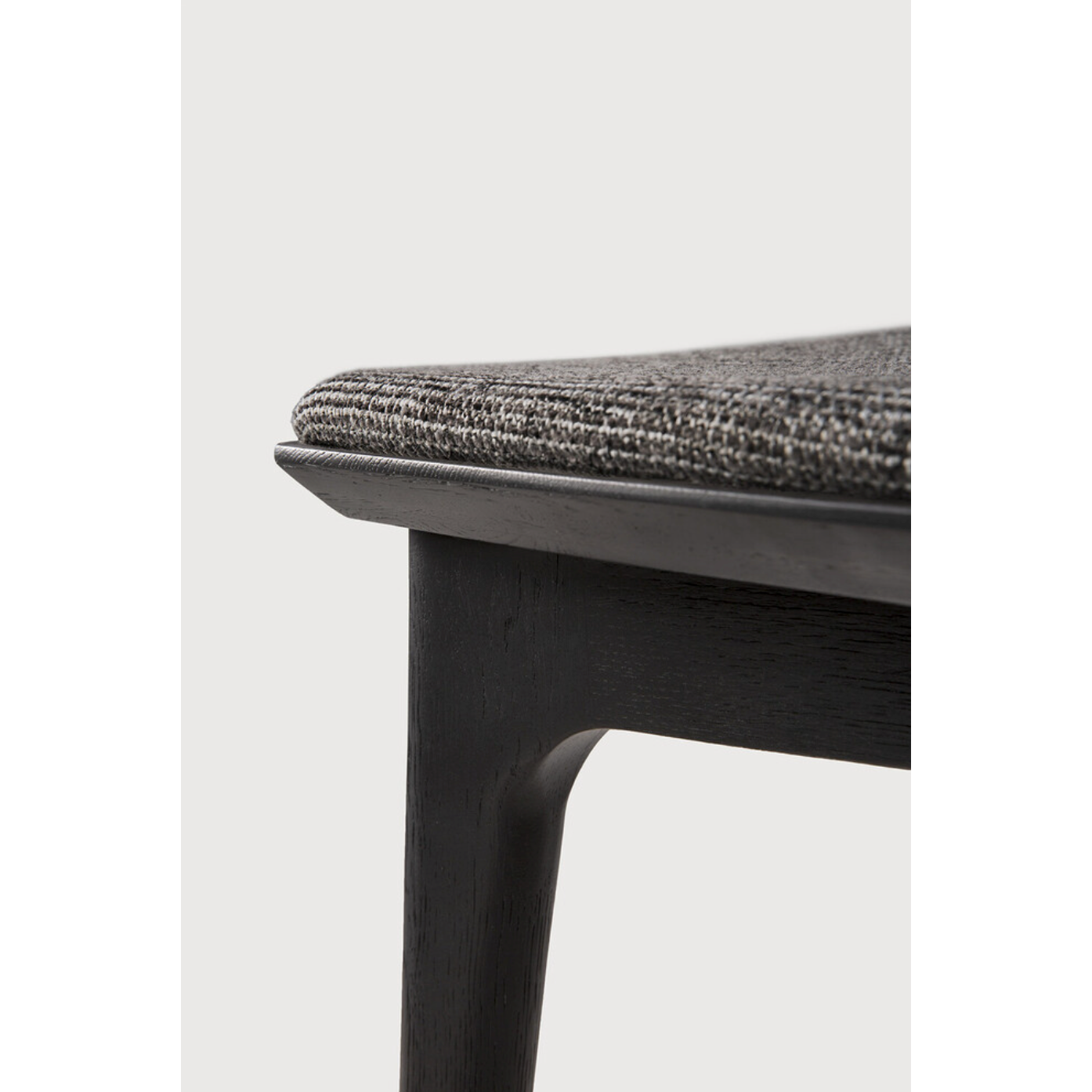 Featuring Oak Bok Dining Chair - Black - Grey by Ethnicraft at Amethyst Home. This Oak Bok Dining Chair features an airy shape with rock-solid construction,  making this piece a timeless and remarkable design to enjoy for years to come. Pair with a dining table or stand-alone against a wall, hallway, or end of the bed! Designed by Alain can Havre
Dimension.  Amethyst Home provides interior design, new home construction design consulting, vintage area rugs, and lighting in the Nashville metro area.