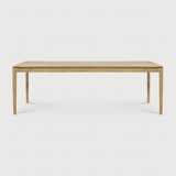 Featuring Oak Bok Dining Table by Ethnicraft at Amethyst Home. The airy shape yet rock solid construction make this Oak Bok Dining Table a timeless and remarkable design to enjoy for years to come. Available in many sizes, this can fit any dining room or kitchen area. 
Material: Oak, 100% Solid WoodFinish: Oiled
Dimensions 55": 55.5"w x 31.5"d x 30"hWeight: 6.  Amethyst Home provides interior design, new home construction design consulting, vintage area rugs, and lighting in the Dallas metro area.