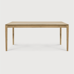 Featuring Oak Bok Dining Table by Ethnicraft at Amethyst Home. The airy shape yet rock solid construction make this Oak Bok Dining Table a timeless and remarkable design to enjoy for years to come. Available in many sizes, this can fit any dining room or kitchen area. 
Material: Oak, 100% Solid WoodFinish: Oiled
Dimensions 55": 55.5"w x 31.5"d x 30"hWeigh.  Amethyst Home provides interior design, new home construction design consulting, vintage area rugs, and lighting in the Alpharetta metro area.