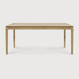 Featuring Oak Bok Dining Table by Ethnicraft at Amethyst Home. The airy shape yet rock solid construction make this Oak Bok Dining Table a timeless and remarkable design to enjoy for years to come. Available in many sizes, this can fit any dining room or kitchen area. 
Material: Oak, 100% Solid WoodFinish: Oiled
Dimensions 55": 55.5"w x 31.5"d x 30"hWeigh.  Amethyst Home provides interior design, new home construction design consulting, vintage area rugs, and lighting in the Alpharetta metro area.