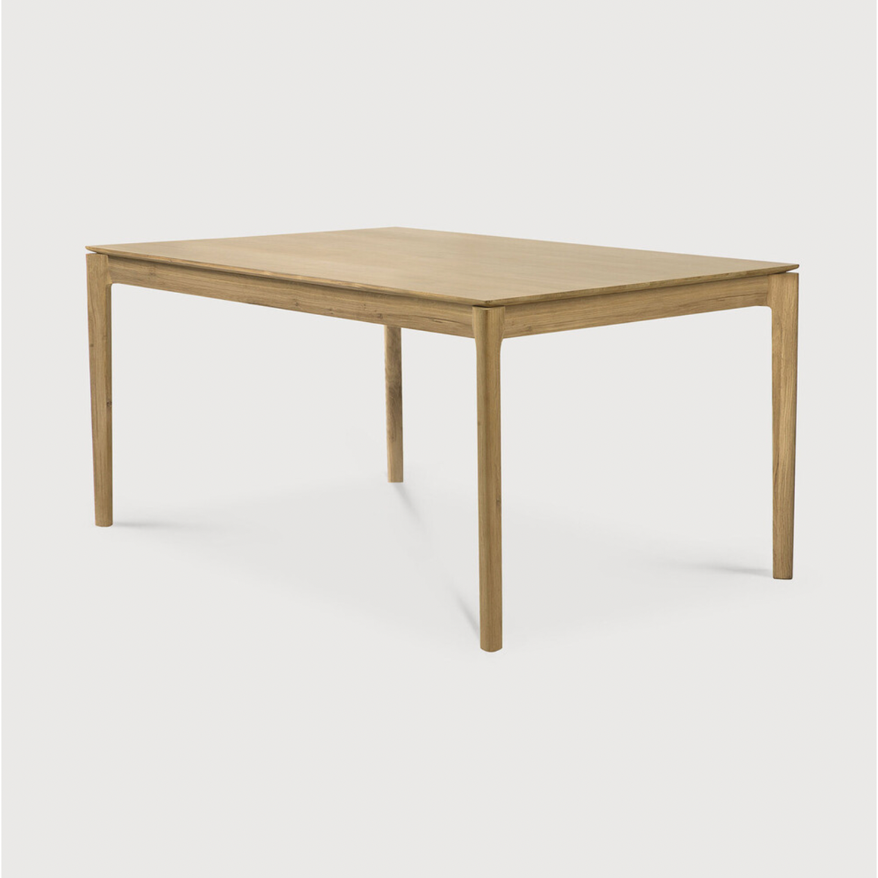 Featuring Oak Bok Dining Table by Ethnicraft at Amethyst Home. The airy shape yet rock solid construction make this Oak Bok Dining Table a timeless and remarkable design to enjoy for years to come. Available in many sizes, this can fit any dining room or kitchen area. 
Material: Oak, 100% Solid WoodFinish: Oiled
Dimensions 55": 55.5"w x 31.5"d x 30"hWe.  Amethyst Home provides interior design, new home construction design consulting, vintage area rugs, and lighting in the Winter Garden metro area.