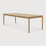 Featuring Oak Bok Dining Table by Ethnicraft at Amethyst Home. The airy shape yet rock solid construction make this Oak Bok Dining Table a timeless and remarkable design to enjoy for years to come. Available in many sizes, this can fit any dining room or kitchen area. 
Material: Oak, 100% Solid WoodFinish: Oiled
Dimensions 55": 55.5"w x 31.5"d x 30"hWeight:.  Amethyst Home provides interior design, new home construction design consulting, vintage area rugs, and lighting in the Monterey metro area.
