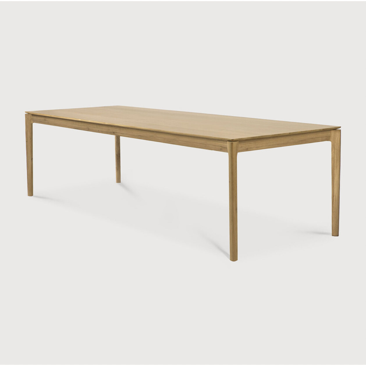 Featuring Oak Bok Dining Table by Ethnicraft at Amethyst Home. The airy shape yet rock solid construction make this Oak Bok Dining Table a timeless and remarkable design to enjoy for years to come. Available in many sizes, this can fit any dining room or kitchen area. 
Material: Oak, 100% Solid WoodFinish: Oiled
Dimensions 55": 55.5"w x 31.5"d x 30"hWeigh.  Amethyst Home provides interior design, new home construction design consulting, vintage area rugs, and lighting in the Washington metro area.