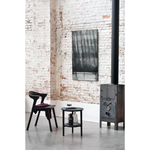 Featuring Oak Bok Side Table - Black by Ethnicraft at Amethyst Home. We love the sleek, timeless shape of the Oak Bok Side Table as it makes a beautiful addition to any lounge space. From art to books or plants, with the Bok side table, your object of choice has found its stage.
Dimensions: 17"w x 17"d x 20"h Weight: 13 lbs
Material: Oak, 100% solid woodFin.  Amethyst Home provides interior design, new home construction design consulting, vintage area rugs, and lighting in the Portland metro area.