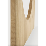 Featuring Oak Geometric Dining Table by Ethnicraft at Amethyst Home. With enriched shapes and unexpected details, this Oak Geometric Dining Table is a statement item. Luxury comes with its length, which is offset by softened edges and natural lines -- perfect for any dining room or workspace. 
Material: Oak, 100% Solid WoodFinish: Oiled
Dimensions: 98.5"w.  Amethyst Home provides interior design, new home construction design consulting, vintage area rugs, and lighting in the Washington metro area.