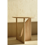 Featuring Oak Geometric Side Table by Ethnicraft at Amethyst Home. From any angle, the Oak Geometric Side Table does not only look different, it also becomes different. We love seeing this table as a sculptural accent to your living space or office.Designed by Alain van Havre
Dimensions: 20.5"w x 20.5"d x 20"h Weight: 11 lbs
Material: OakFinish: Varnish.  Amethyst Home provides interior design, new home construction design consulting, vintage area rugs, and lighting in the Laguna Beach metro area.