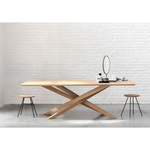 Featuring Oak Mikado Dining Table - Rectangle by Ethnicraft at Amethyst Home. We love the sculptural character of this Oak Mikado Dining Table - Rectangle. The legs interlock like a well-thought-out puzzle, making it easier to interact with your guests and allows you to converse with your family and friends for years to come!
Designed by Alain van Havre
Mate.  Amethyst Home provides interior design, new home construction design consulting, vintage area rugs, and lighting in the Seattle metro area.