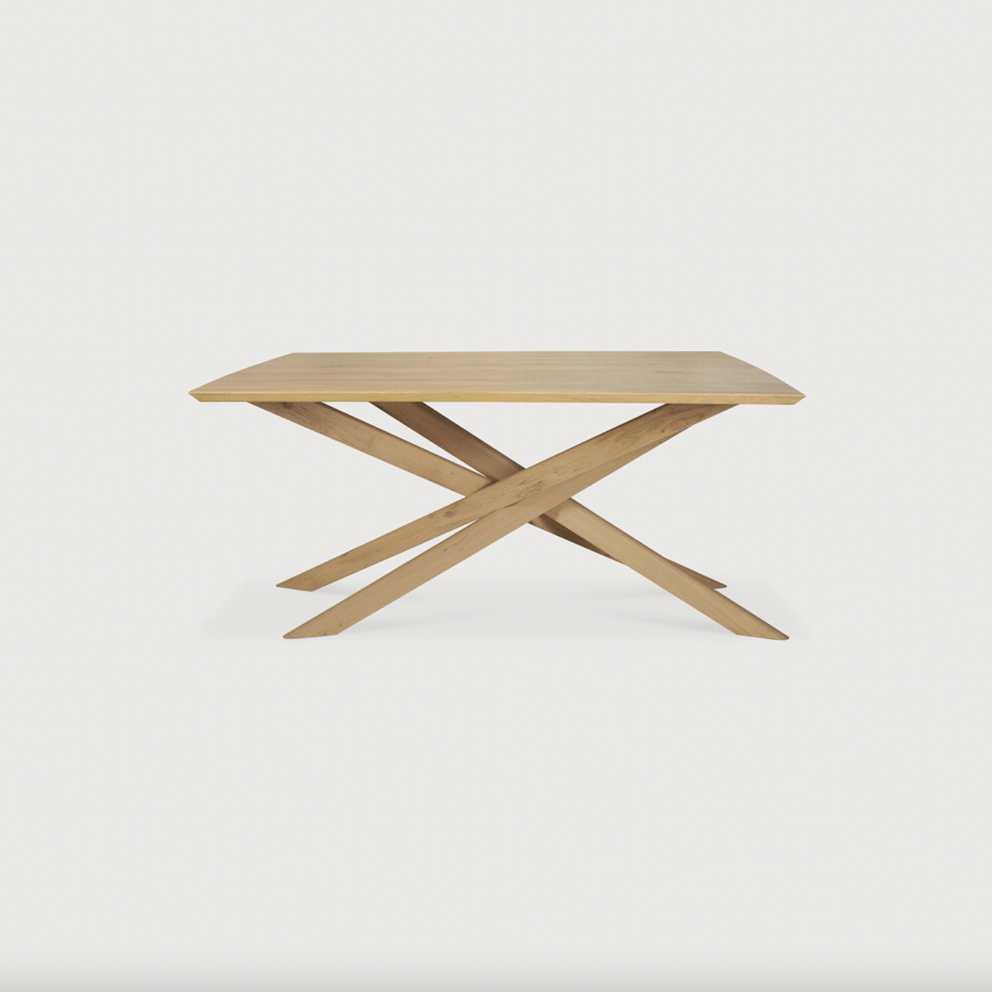 Featuring Oak Mikado Dining Table - Rectangle by Ethnicraft at Amethyst Home. We love the sculptural character of this Oak Mikado Dining Table - Rectangle. The legs interlock like a well-thought-out puzzle, making it easier to interact with your guests and allows you to converse with your family and friends for years to come!
Designed by Alain van Havre.  Amethyst Home provides interior design, new home construction design consulting, vintage area rugs, and lighting in the Laguna Beach metro area.