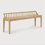 Featuring Oak Spindle Bench by Ethnicraft at Amethyst Home. Wherever you choose to place it, this Oak Spindle Bench in solid oak is a striking piece. We'd love to see this styled with an Amethyst Pillow in your entryway, bedroom, or other space! * For safety reason, we advise to use the extra leg provided in case of daily use or heavy support.
Dimensions: 59.5.  Amethyst Home provides interior design, new home construction design consulting, vintage area rugs, and lighting in the Miami metro area.