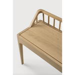 Featuring Oak Spindle Bench by Ethnicraft at Amethyst Home. Wherever you choose to place it, this Oak Spindle Bench in solid oak is a striking piece. We'd love to see this styled with an Amethyst Pillow in your entryway, bedroom, or other space! * For safety reason, we advise to use the extra leg provided in case of daily use or heavy support.
Dimensions: 59..  Amethyst Home provides interior design, new home construction design consulting, vintage area rugs, and lighting in the Austin metro area.