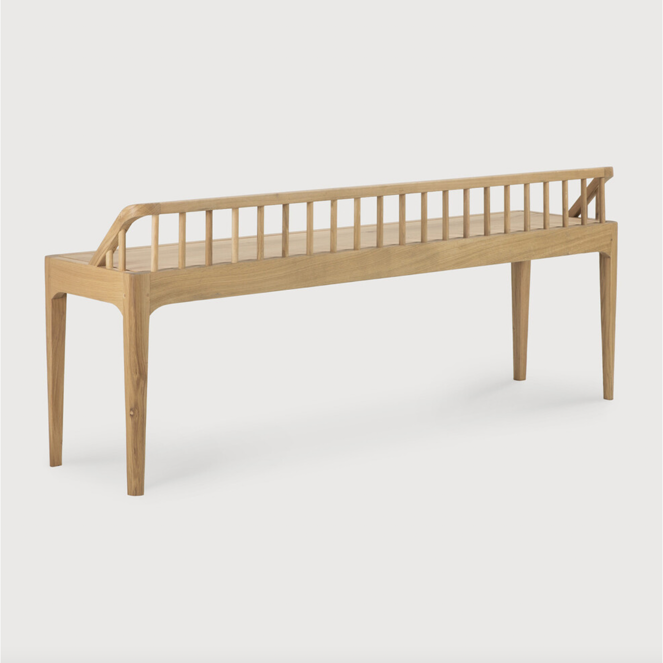 Featuring Oak Spindle Bench by Ethnicraft at Amethyst Home. Wherever you choose to place it, this Oak Spindle Bench in solid oak is a striking piece. We'd love to see this styled with an Amethyst Pillow in your entryway, bedroom, or other space! * For safety reason, we advise to use the extra leg provided in case of daily use or heavy support.
Dimensions: 5.  Amethyst Home provides interior design, new home construction design consulting, vintage area rugs, and lighting in the Monterey metro area.