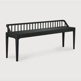 Featuring Oak Spindle Bench - Black by Ethnicraft at Amethyst Home. Wherever you choose to place it, this Oak Spindle Bench - Black in solid oak is a striking piece. We'd love to see this styled with an Amethyst Pillow in your entryway, bedroom, or other space! 
Dimensions: 59.5"w x 14"d x 24"h Seat Height: 18"Weight: 28 lbs
Material: Oak, 100% Solid Wood.  Amethyst Home provides interior design, new home construction design consulting, vintage area rugs, and lighting in the Scottsdale metro area.
