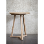 Featuring Oak Tripod Side Table by Ethnicraft at Amethyst Home. The Oak Tripod Side Table is a light, versatile piece that can be used on its own or in a group of several tables. It can easily be moved from room to room, placed next to a chair or a settee, or as a bedside table.
Dimensions: 18.5"w x 18.5"d x 22.5"h Weight: 11 lbs
Material: Oak, 100% solid .  Amethyst Home provides interior design, new home construction design consulting, vintage area rugs, and lighting in the Calabasas metro area.