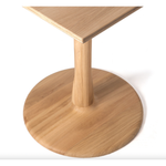 Featuring Oak Torsion Square Dining Table by Ethnicraft at Amethyst Home. This Oak Torsion Square Dining Table  features advanced woodworking techniques - oozing simple elegance and complements every interior.
Designed by Alain van Havre
Material: Oak, 100% Solid WoodFinish: Varnished  
Dimensions: 28"w x 28"d x 30"hWeight: 55 lbs
For regular dusting us.  Amethyst Home provides interior design, new home construction design consulting, vintage area rugs, and lighting in the Laguna Beach metro area.