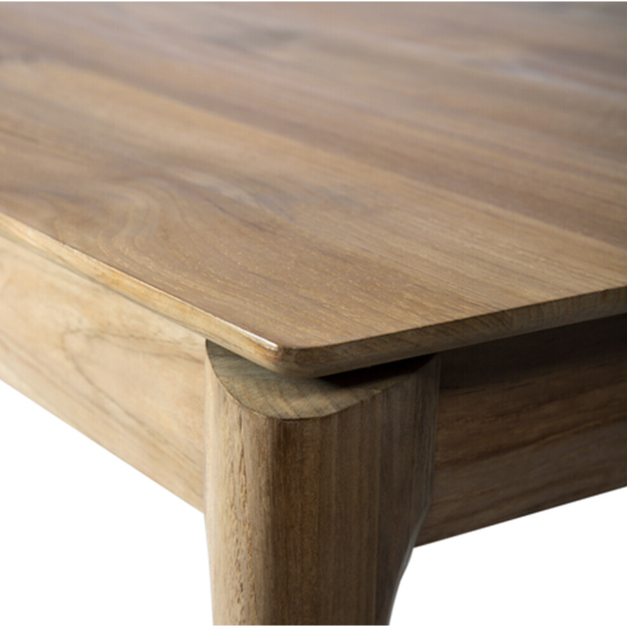 Featuring Teak Bok Dining Table by Ethnicraft at Amethyst Home. The airy shape yet rock solid construction make this Teak Bok Dining Table a timeless and remarkable design to enjoy for years to come. Available in many sizes, this can fit any dining room or kitchen area. 
Material: Teak, 100% Solid Wood
Dimensions 55": 55.5"w x 31.5"d x 30"hWeight: 80 lbsC.  Amethyst Home provides interior design, new home construction design consulting, vintage area rugs, and lighting in the Des Moines metro area.