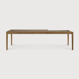 Featuring Teak Bok Extendable Dining Table by Ethnicraft at Amethyst Home. This Teak Bok Extendable Dining Table is perfect for families who want extra space when their kids, extended family, or guests come to celebrate! Its airy shape yet rock solid construction make this piece a timeless and remarkable design to enjoy for years to come.
Material: TeakFinish:.  Amethyst Home provides interior design, new home construction design consulting, vintage area rugs, and lighting in the Omaha metro area.