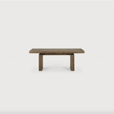 Featuring Teak Double Extendable Dining Table by Ethnicraft at Amethyst Home. We love the solid look and pure lines of this Teak Double Extendable Dining Table.  Although the table looks heavy, it can very easily be extended single-handedly. It takes a few steps and no more than seconds to make space for whatever will be happening next in your home!
Material:.  Amethyst Home provides interior design, new home construction design consulting, vintage area rugs, and lighting in the Austin metro area.