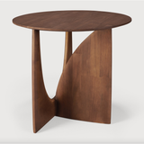Featuring Teak Geometric Side Table - Brown by Ethnicraft at Amethyst Home. From any angle, the Teak Geometric Side Table does not only look different, it also becomes different. We love seeing this table as a sculptural accent to your living space or office.Designed by Alain van Havre
Dimensions: 20.5"w x 20.5"d x 20"h Weight: 11 lbs
Material: TeakFinish.  Amethyst Home provides interior design, new home construction design consulting, vintage area rugs, and lighting in the Des Moines metro area.