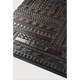 Featuring Teak Tabwa Blok Coffee Table by Ethnicraft at Amethyst Home. We love the contemporary feel of this Teak Tabwa Blok Coffee Table. The table is transformed into unique pieces of art, with each pattern carefully carved by artisans. 
Due to the hand-created nature of our products, each item will vary slightly. We consider this as a sign of uniqueness. Fo.  Amethyst Home provides interior design, new home construction design consulting, vintage area rugs, and lighting in the Omaha metro area.