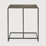 Featuring Triptic Side Table - Lava Whisky by Ethnicraft at Amethyst Home. The Triptic table is a chic and practical side table that could sit perfectly with your sofa, ideal for a laptop or beverages. We love how this little table will elevate your living space aesthetically and functionally! We can't get enough of this distinctive table top finish that i.  Amethyst Home provides interior design, new home construction design consulting, vintage area rugs, and lighting in the Charlotte metro area.