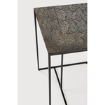 Featuring Triptic Side Table - Lava Whisky by Ethnicraft at Amethyst Home. The Triptic table is a chic and practical side table that could sit perfectly with your sofa, ideal for a laptop or beverages. We love how this little table will elevate your living space aesthetically and functionally! We can't get enough of this distinctive table top finish that.  Amethyst Home provides interior design, new home construction design consulting, vintage area rugs, and lighting in the Kansas City metro area.