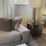 The Esme XL offers a streamlined design with functionally wide arms, a tight back, and loose seat cushion, blending contemporary style with ultimate comfort. Amethyst Home provides interior design, new home construction design consulting, vintage area rugs, and lighting in the Charlotte metro area.