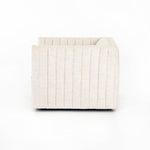 Featuring Augustine Swivel Chair - Cream by Four Hands at Amethyst Home. You will love the dramatic channeling of this Augustine Cream Swivel Chair. The swivel feature sets this apart from other chairs and is a great choice for any living room or media room. This chair is comfort wrapped in soft linen blend making this everyone's favorite chair.Overall .  Amethyst Home provides interior design, new home construction design consulting, vintage area rugs, and lighting in the Laguna Beach metro area.