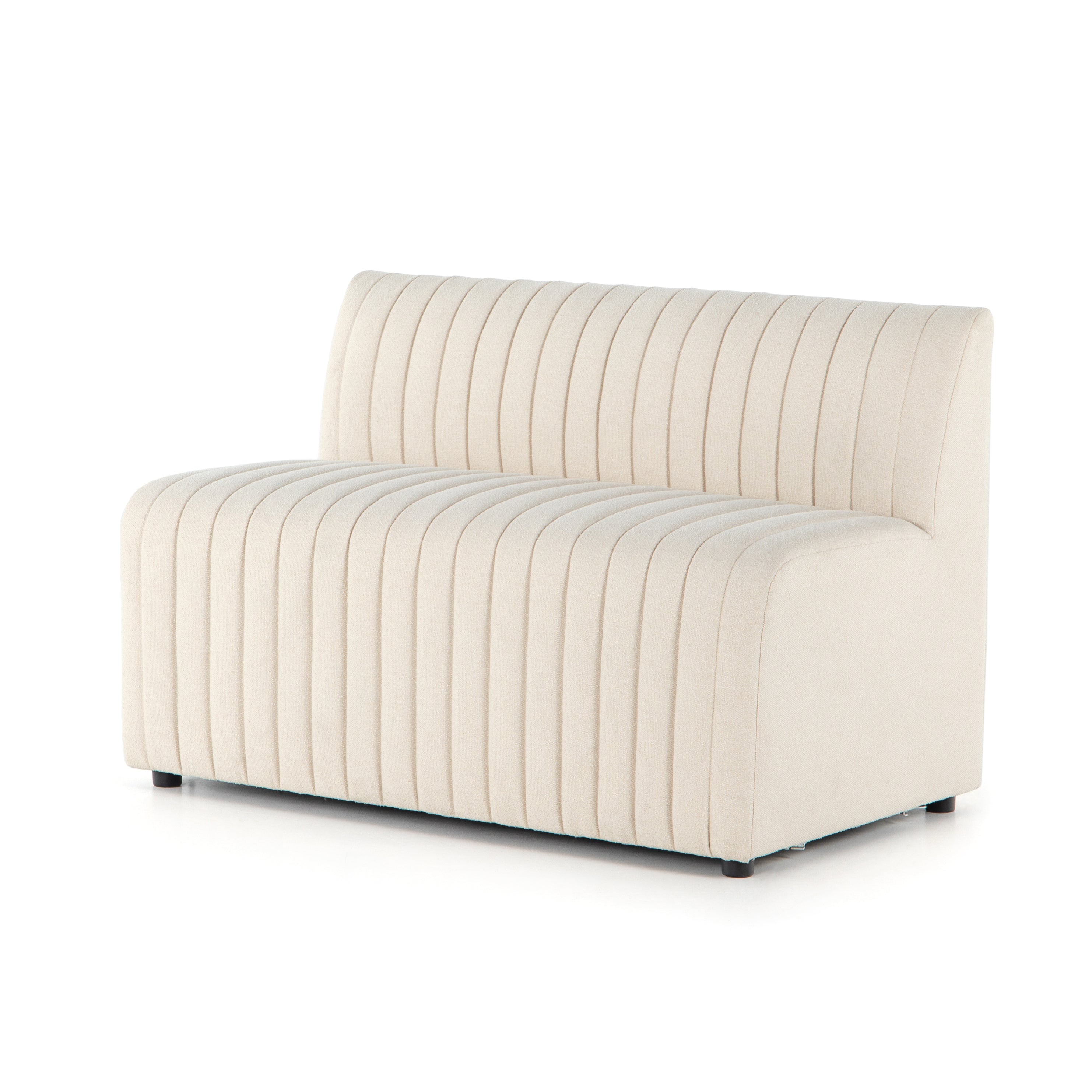 We love the dramatic channeling, for trend-forward texture and sumptuous sit with this Augustine Dining Bench Pieces. Comfy and perfect for gathering the whole family.