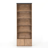 Featuring Bane Bookshelf by Four Hands at Amethyst Home. Five roomy shelves are ready to store favorite books and treasures, with smoked solid pine suited for any space. Removable ledges slant at an angle on each shelf, for even-better display of art and coffee table-size books, plus an optional slide ladder (for decorative use only) to complete the look.
.  Amethyst Home provides interior design, new home construction design consulting, vintage area rugs, and lighting in the Calabasas metro area.