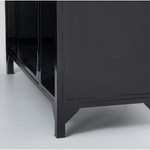 Featuring Belmont Black Iron Cabinet by Four Hands at Amethyst Home. Display barware, books, or other treasures in an arch-topped cabinet. Solid iron sheeting is finished in soft, matte black with contrasting brass hardware.
Overall Dimensions: 39.50"W x 15.75"L x 92.50"HColors: Black, Clear Glass, Weathered BronzeMaterials: Iron, GlassWeight: 229.94 lbV.  Amethyst Home provides interior design, new home construction design consulting, vintage area rugs, and lighting in the Los Angeles metro area.