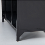 Featuring Belmont Black Iron Cabinet by Four Hands at Amethyst Home. Display barware, books, or other treasures in an arch-topped cabinet. Solid iron sheeting is finished in soft, matte black with contrasting brass hardware.
Overall Dimensions: 39.50"W x 15.75"L x 92.50"HColors: Black, Clear Glass, Weathered BronzeMaterials: Iron, GlassWeight: 229.94 lbV.  Amethyst Home provides interior design, new home construction design consulting, vintage area rugs, and lighting in the Los Angeles metro area.