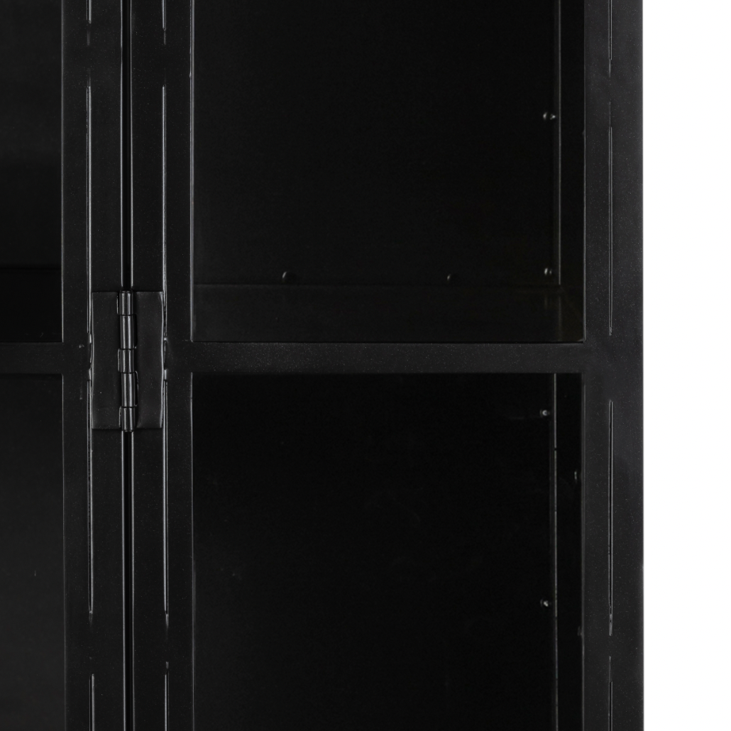 Featuring Belmont Black Iron Cabinet by Four Hands at Amethyst Home. Display barware, books, or other treasures in an arch-topped cabinet. Solid iron sheeting is finished in soft, matte black with contrasting brass hardware.
Overall Dimensions: 39.50"W x 15.75"L x 92.50"HColors: Black, Clear Glass, Weathered BronzeMaterials: Iron, GlassWeight: 229.94 lbVo.  Amethyst Home provides interior design, new home construction design consulting, vintage area rugs, and lighting in the Alpharetta metro area.