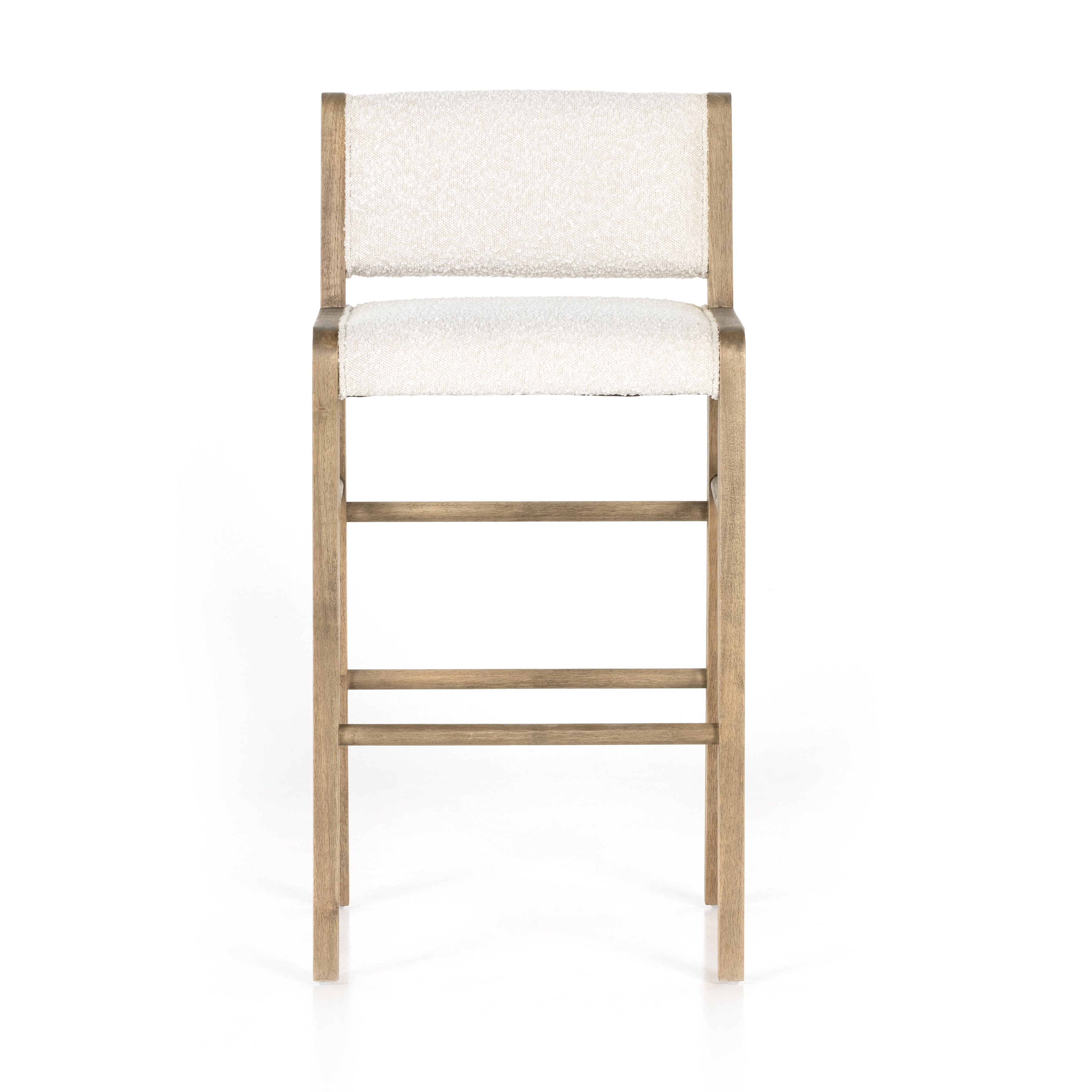 Featuring Charon Counter Stool by Four Hands at Amethyst Home. We love the mixed materials found in this Charon Bar + Counter Stool. In a light, natural finish, solid parawood forms an angular frame for boucle-upholstered seating in a classic cream.
Counter Stool Overall Dimensions: 19.75"W x 21.50"L x 35.50"HSeat Depth: 17.0"Seat Height: 26.25"
Colors: K.  Amethyst Home provides interior design, new home construction design consulting, vintage area rugs, and lighting in the Scottsdale metro area.