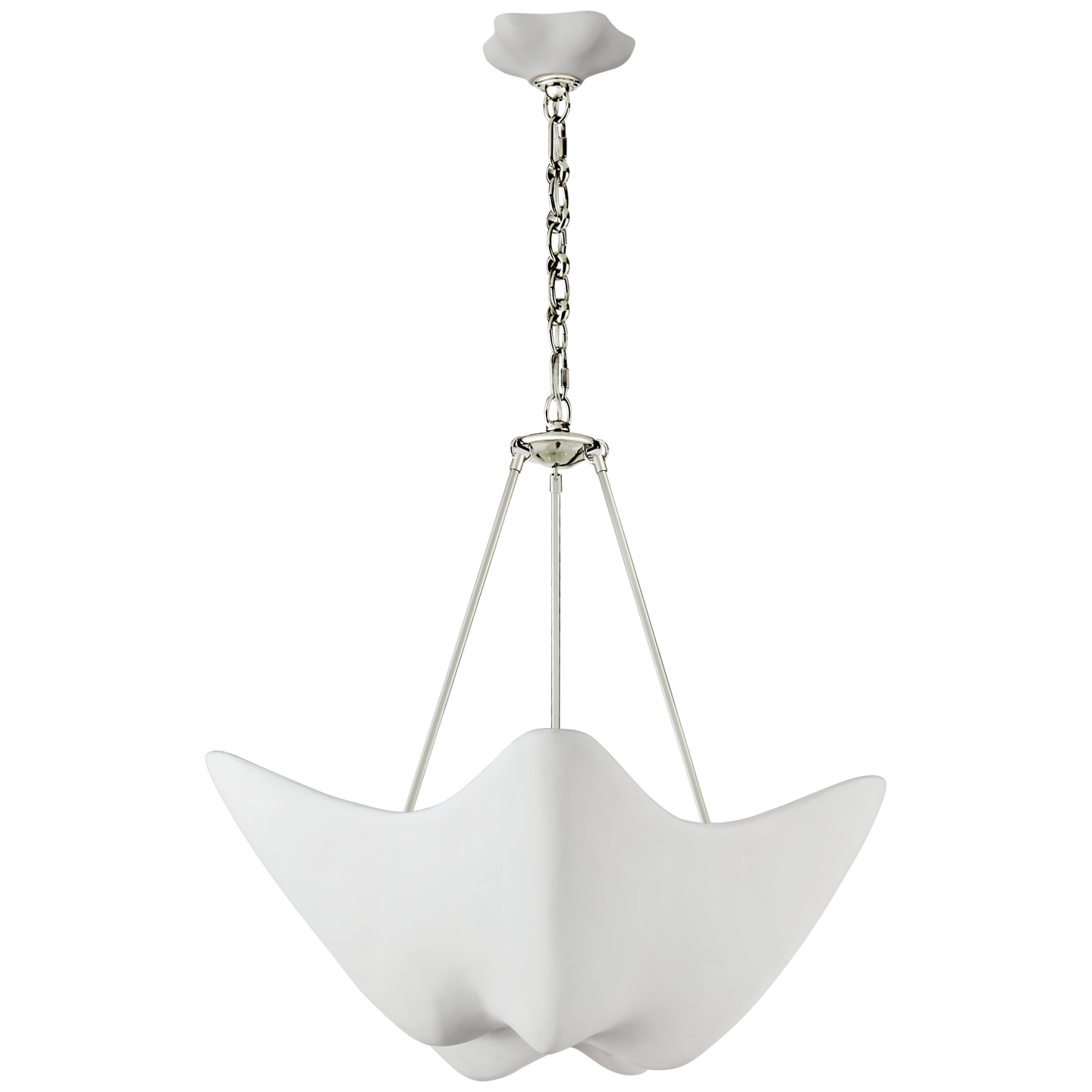 Featuring Cosima Medium Chandelier by Visual Comfort at Amethyst Home. The Cosima Medium Chandelier has a unique, abstract shape. Hang in your bedroom, over the kitchen island, or another area to bring some fun light to the space. 
Overall Dimensions: 28" L x 28" W x 27.25" H.  Amethyst Home provides interior design, new home construction design consulting, vintage area rugs, and lighting in the Los Angeles metro area.