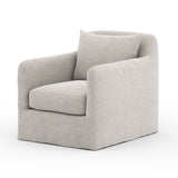 Featuring Dade Outdoor Swivel Chair - Stone Grey by Four Hands at Amethyst Home. This Dade Outdoor Swivel Chair - Stone Grey is a fresh, outdoor-friendly spin on the swivel chair. Removable charcoal slipcover meets style with sensibility. Great in pairs. Cover or store inside during inclement weather and when not in use.
Overall Dimensions: 27"W x 33.75"L .  Amethyst Home provides interior design, new home construction design consulting, vintage area rugs, and lighting in the Park City metro area.