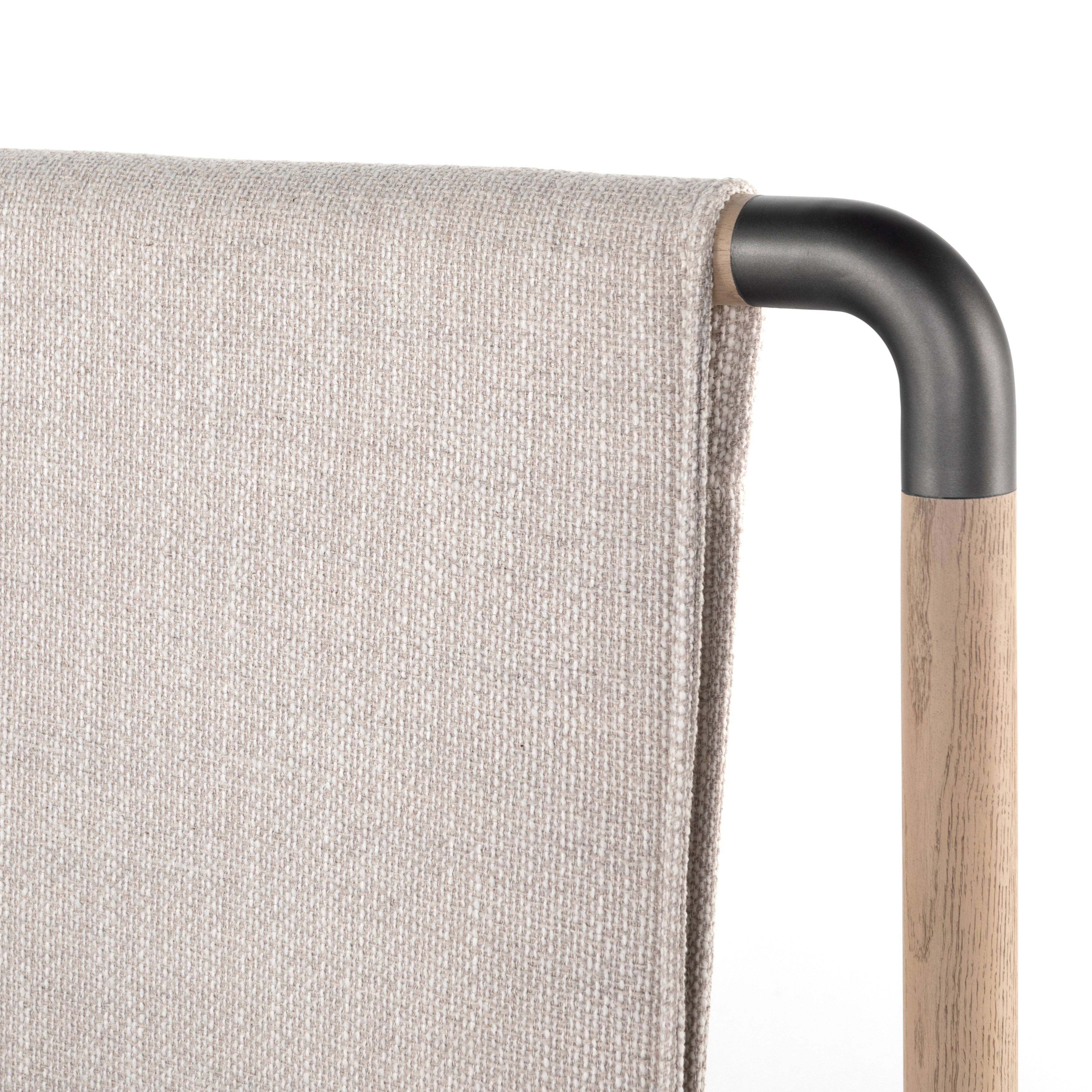 Featuring Harriet Bed by Four Hands at Amethyst Home. We love the mixed materials of this Harriet Bed. Framed by solid oak with rounded iron corners, an upholstered, sling-style headboard brings a light, modern vibe to any bedroom.
Queen Overall Dimensions: 70.50"W x 88.50"L x 51"H
King Overall Dimensions: 86.50"W x 88.50"L x 51"H
Colors: Gibson Wheat,.  Amethyst Home provides interior design, new home construction design consulting, vintage area rugs, and lighting in the Newport Beach metro area.