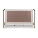 Featuring Harriet Bed by Four Hands at Amethyst Home. We love the mixed materials of this Harriet Bed. Framed by solid oak with rounded iron corners, an upholstered, sling-style headboard brings a light, modern vibe to any bedroom.
Queen Overall Dimensions: 70.50"W x 88.50"L x 51"H
King Overall Dimensions: 86.50"W x 88.50"L x 51"H
Colors: Gibson Wheat, Yucc.  Amethyst Home provides interior design, new home construction design consulting, vintage area rugs, and lighting in the Monterey metro area.