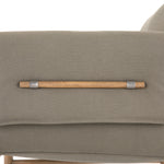 Featuring Harrison Chair - Villa Olive by Four Hands at Amethyst Home. Details make this Harrison Chair - Villa Olive. With plush cotton-blend upholstery that wraps each arm, faux toggles add an element of interest to luxuriously comfortable mid-century-inspired seating in a light olive hue, with softly sculpted parawood framing carrying out a beautifully neu.  Amethyst Home provides interior design, new home construction design consulting, vintage area rugs, and lighting in the Boston metro area.