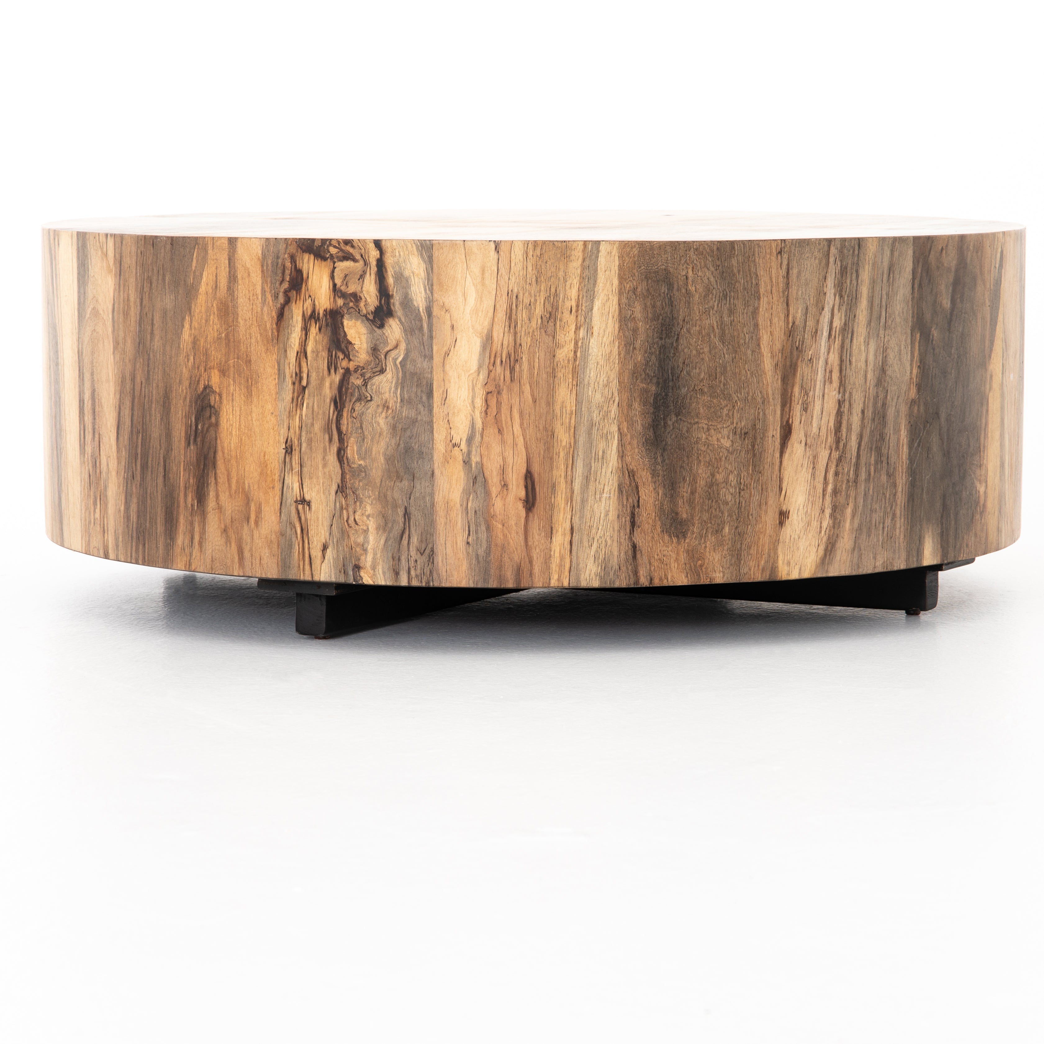 Featuring Hudson Coffee Table - Spalted Primavera by Four Hands at Amethyst Home. Stunning forces of nature are captured in the Hudson Spalted Primavera Coffee Table. We love how the spalted primavera wood is hand-shaped into a cylindrical silhouette. Reflective of woods' natural character, a slight color variance is possible. 
Overall Dimensions: 40"W x 4.  Amethyst Home provides interior design, new home construction design consulting, vintage area rugs, and lighting in the Calabasas metro area.